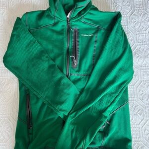 Avalanche Vibrant Green Micro-Grid Hooded Jacket
